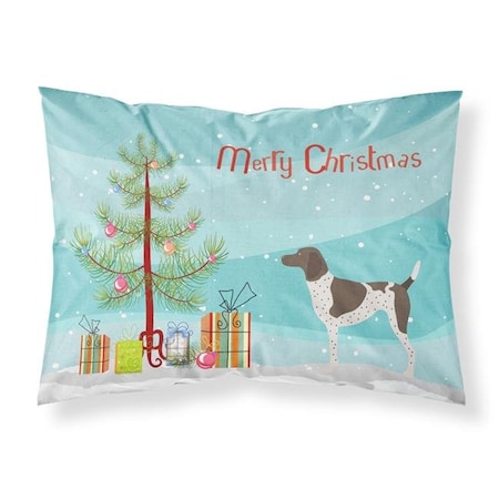 Carolines Treasures Carolines Treasures BB8445PILLOWCASE German Shorthaired Pointer Christmas Fabric Standard Pillowcase BB8445PILLOWCASE